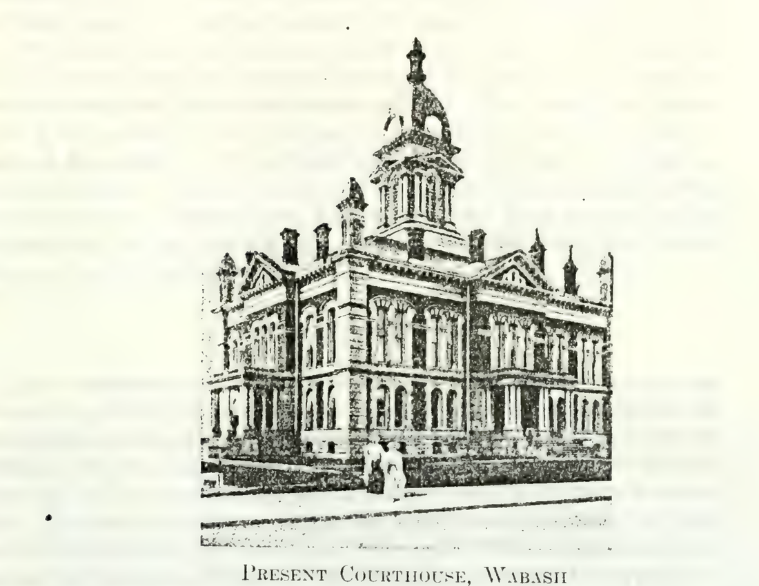 Historical photograph of the Wabash County Courthouse published in 1914