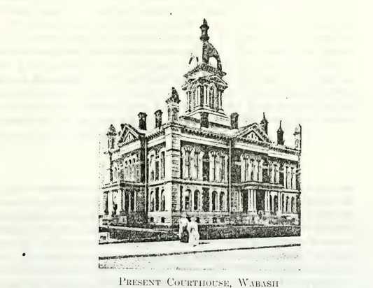 Historical photograph of the Wabash County Courthouse published in 1914