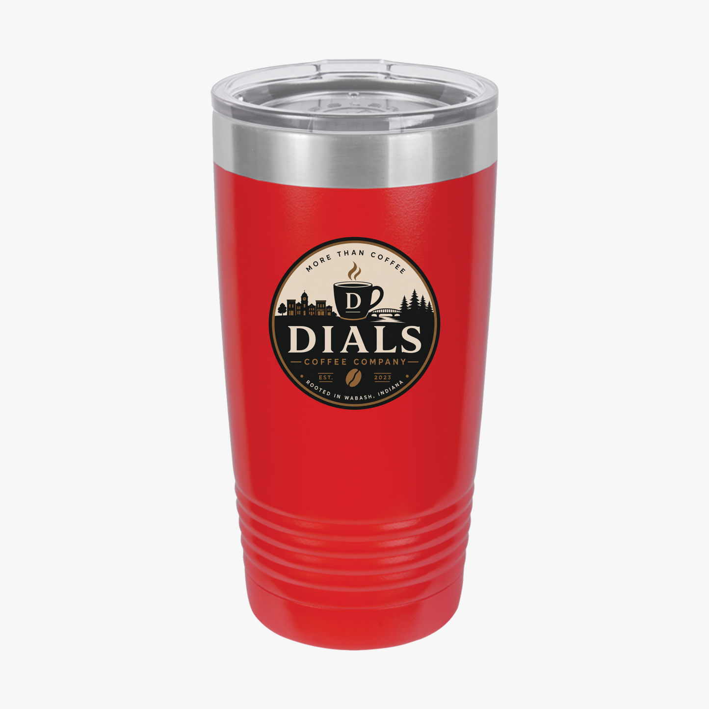 Red Dials Coffee Company 20 oz insulated travel tumbler