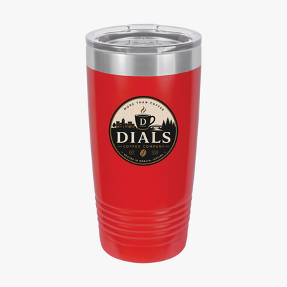 Red Dials Coffee Company 20 oz insulated travel tumbler